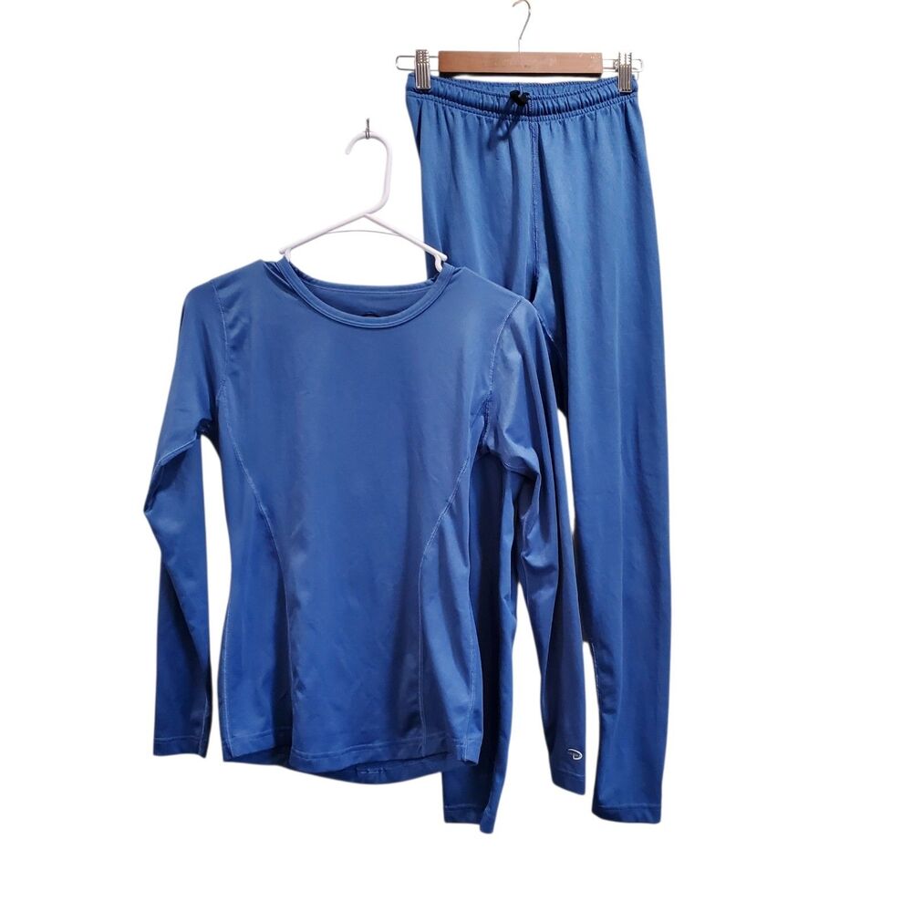 Duofold Long Underwear Set Women's size Small Blue top & pants base layer